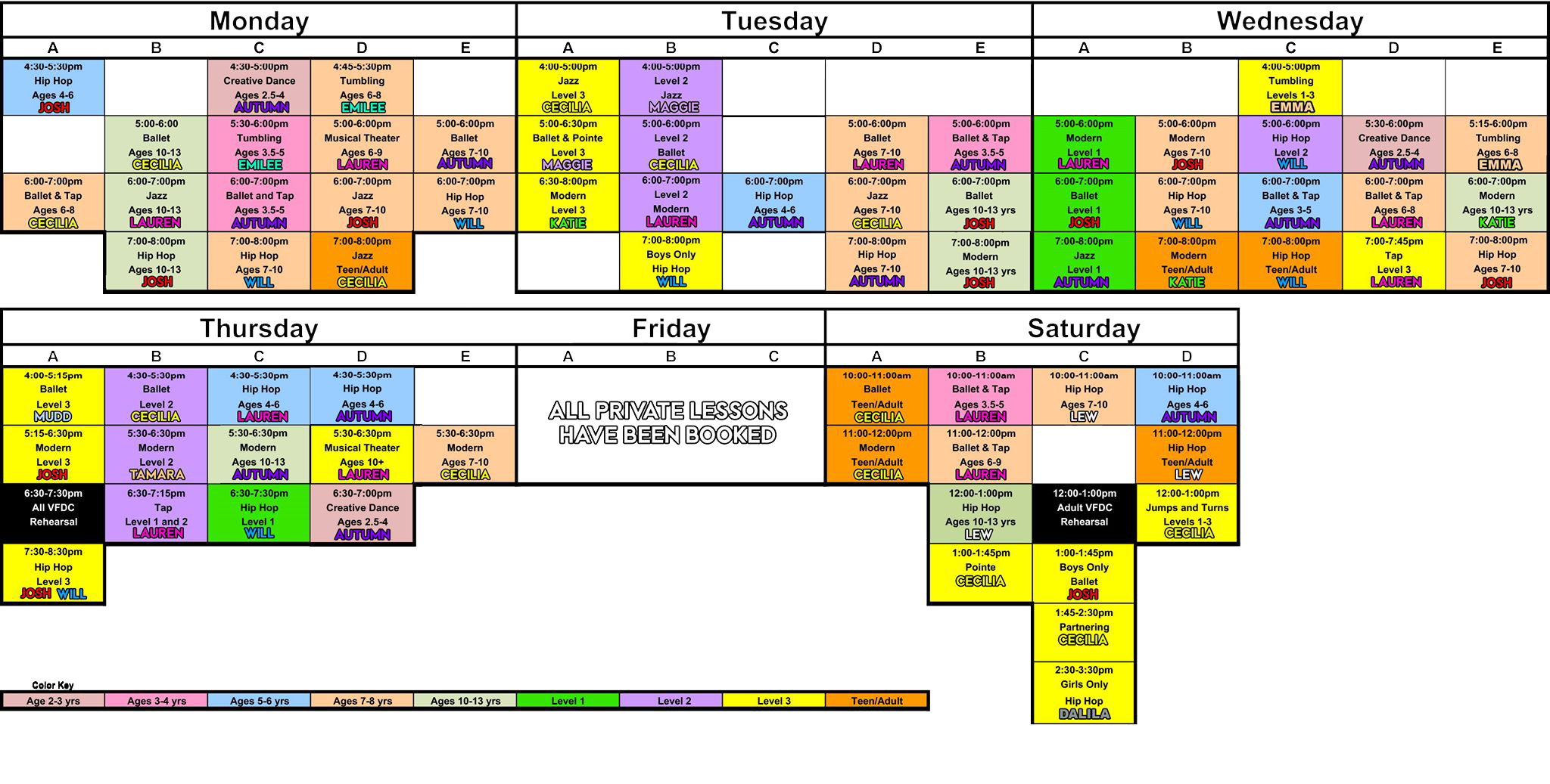 Spring 2020 Schedule Louisville Dance Alliance